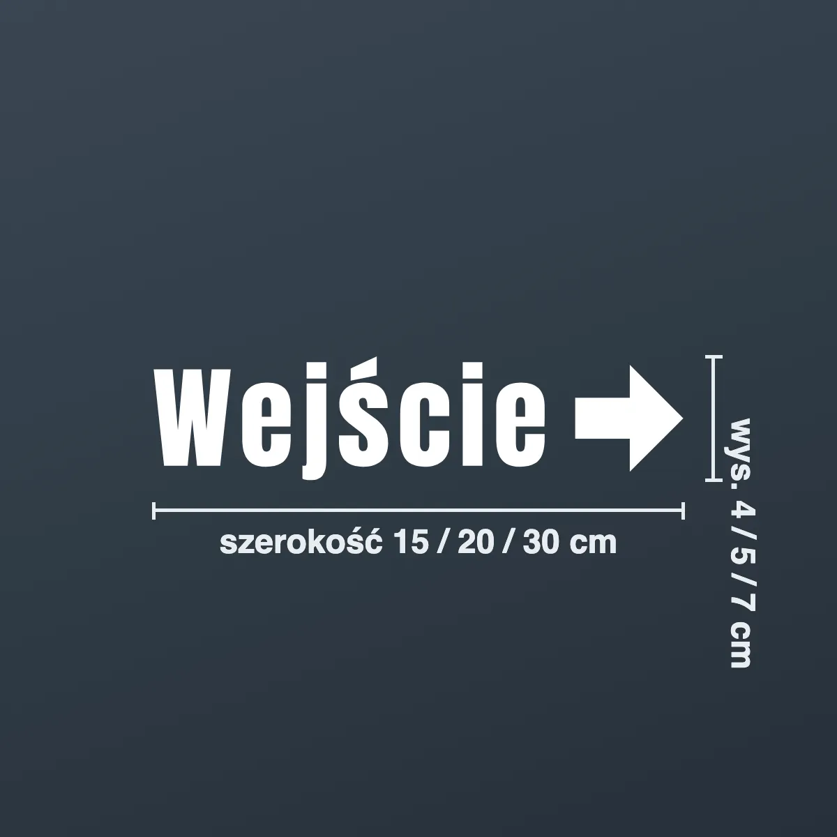 Naklejka informacyjna „Wejście”