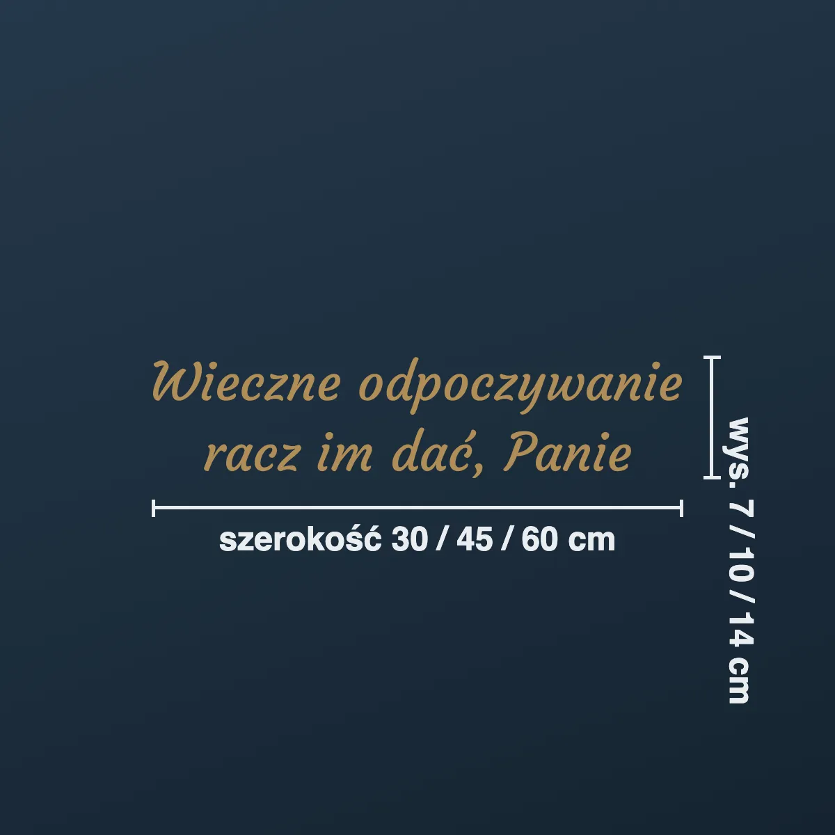 Napis na nagrobek „Wieczne odpoczywanie racz im dać, Panie”