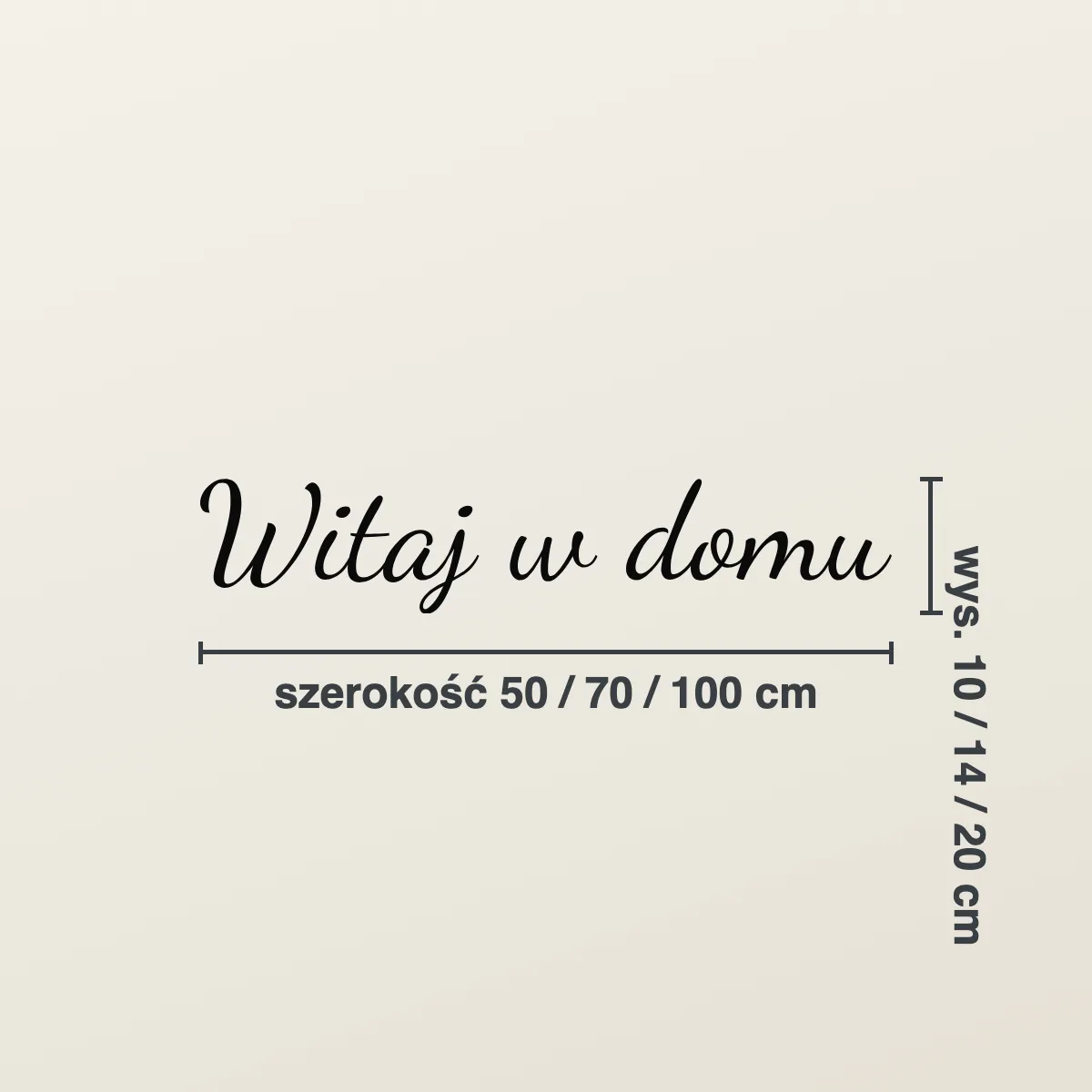 Napis na ścianę „Witaj w domu”