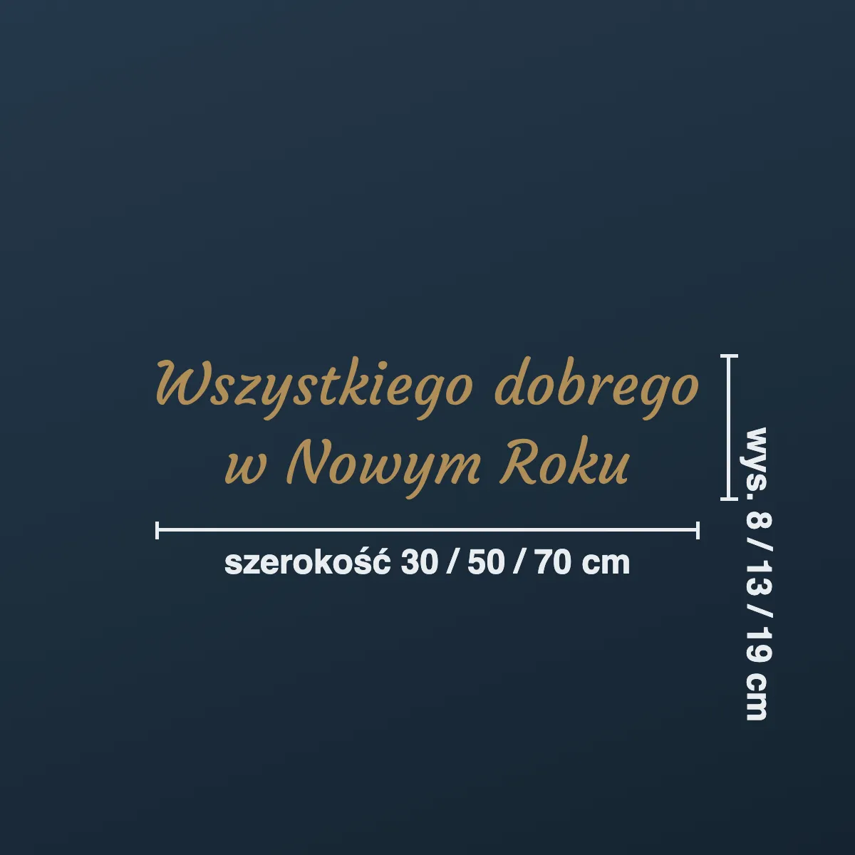 Naklejka sylwestrowa „Wszystkiego dobrego w Nowym Roku”