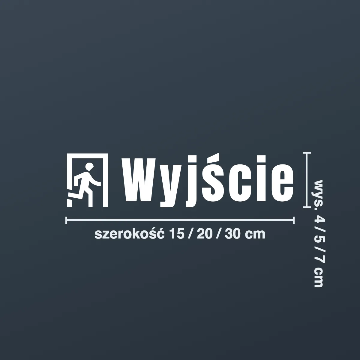 Naklejka informacyjna „Wyjście”