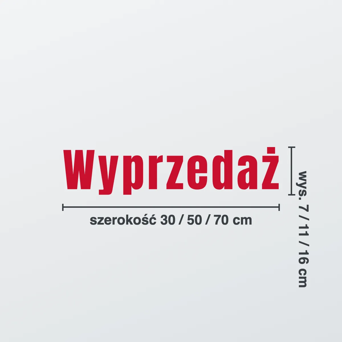 Naklejka informacyjna „Wyprzedaż”