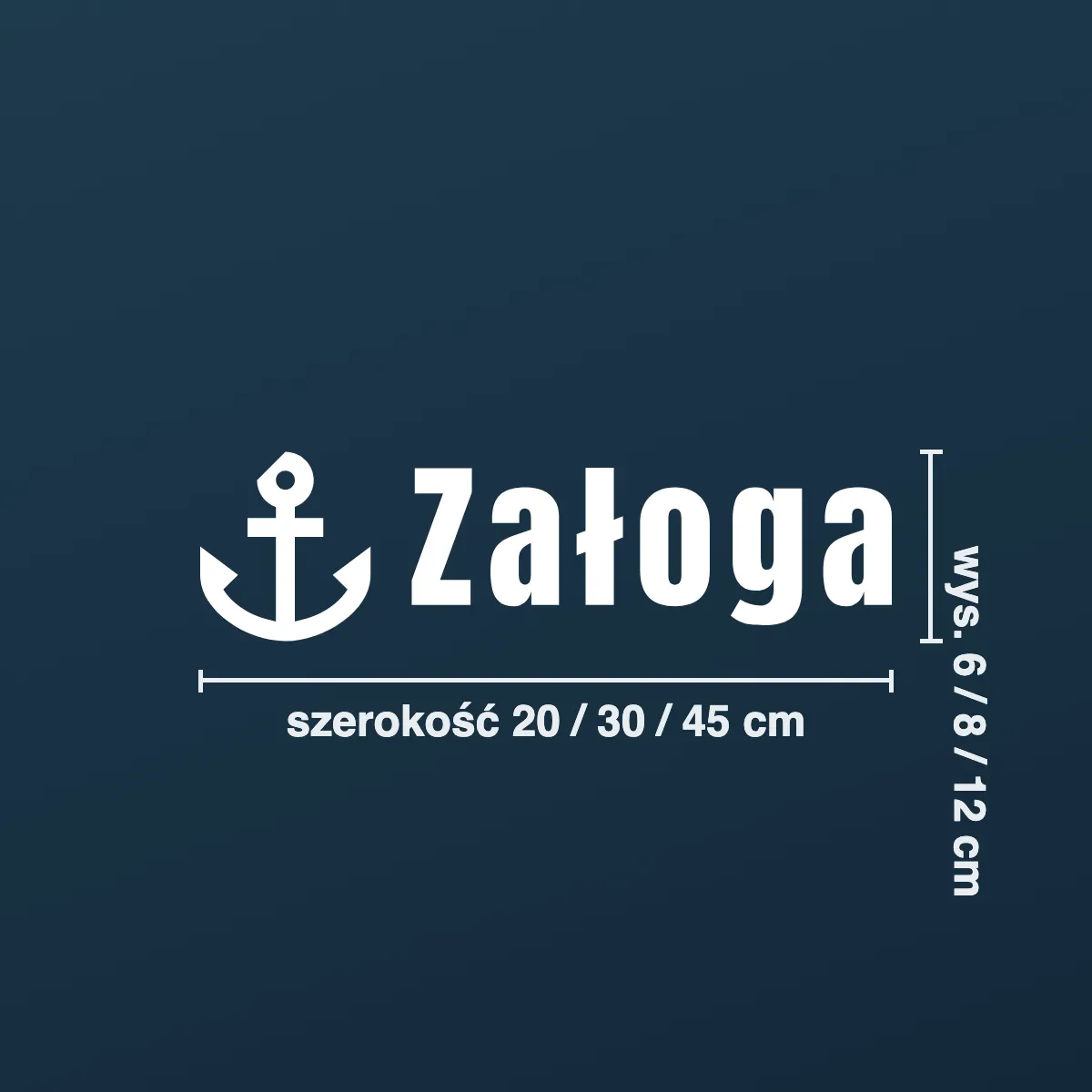 Naklejka „Załoga” dla wędkarza i żeglarza