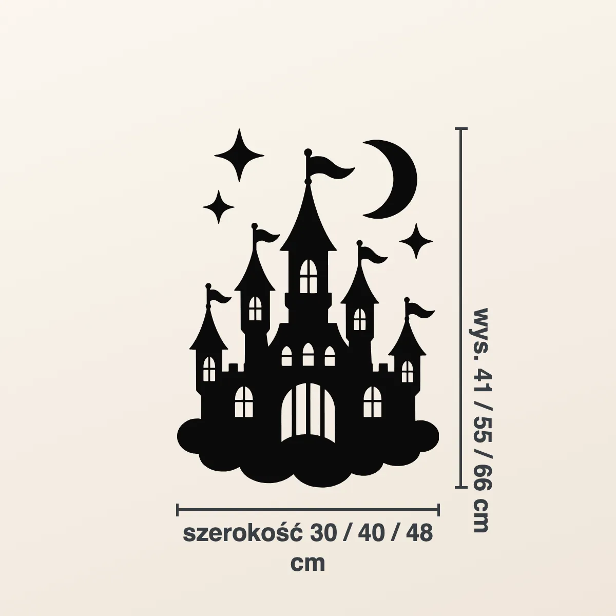 Naklejka na ścianę dla dzieci — Zamek księżniczki