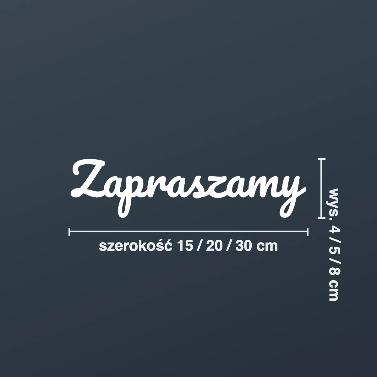 Naklejka informacyjna „Zapraszamy”