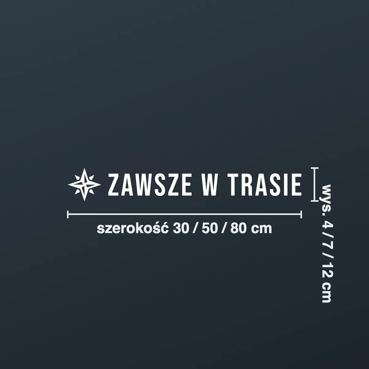 Naklejka na kampera „Zawsze w trasie”