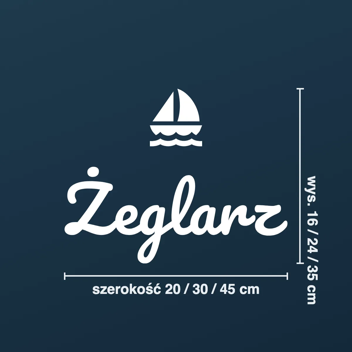 Naklejka „Żeglarz” dla wędkarza i żeglarza