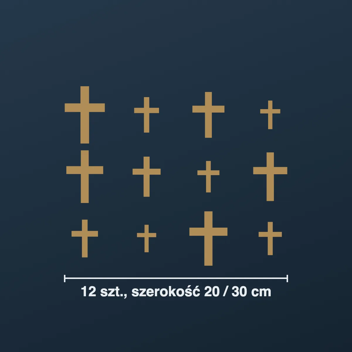Naklejki na znicze: krzyżyki (12 szt.)