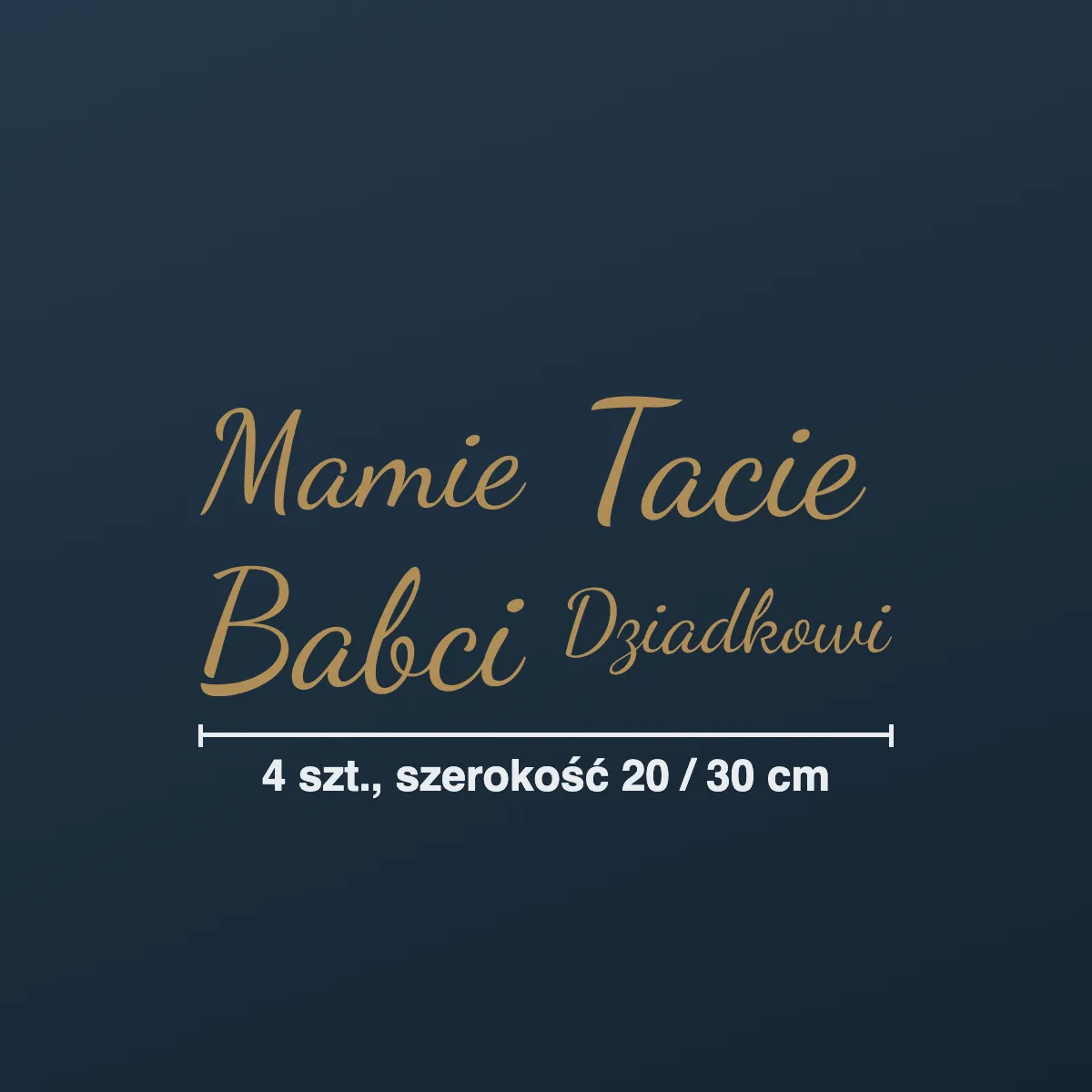 Naklejki na znicze: Mamie, Tacie, Babci, Dziadkowi (4 szt.)